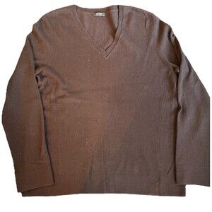 Prive Cashmere Sweater Women's Fits Like M V-neck Long Sleeve Soft